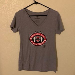 ohio state buckeyes rose bowl 2019 v neck t-shirt size large